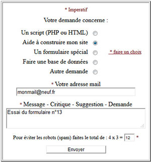 13eme formulaire de contact